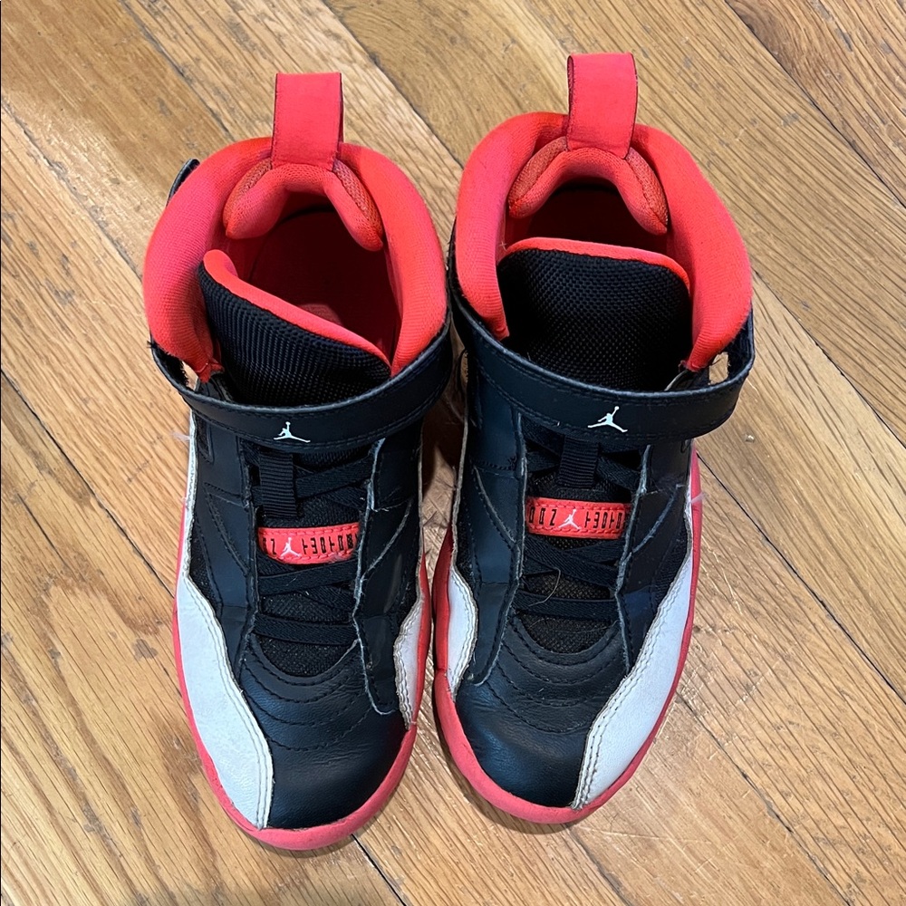 Jordan Kids Black and Red Athletic Shoes
